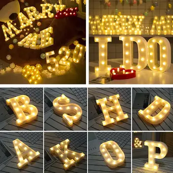 

White Creative Letter Light LED Light Gift Wedding Vintage