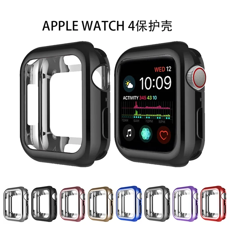Чехол защитный для Apple Watch 6 4 5 40 мм 44 ТПУ чехол с покрытием против царапин