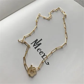 

RUIYI S925 Sterling Silver Korean Style Women Cold Wind Sweet Mini Flower Chokers Girl Luxury Birthday Jewelry Handmade Necklace