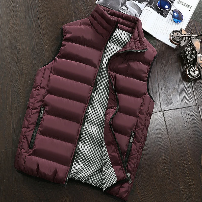 Vest Men New Stylish Spring Autumn Warm Sleeveless Jacket Men Winter Waistcoat Men's Vest Casual Coats Mens Plus Size 5XL