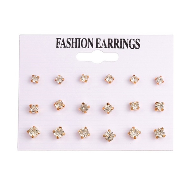 Fashion 3/6 Pairs Women's Earrings Korean Heart Stud Earrings for Women Pearl Earring Set 2021 Earings Jewelry Brincos Gifts