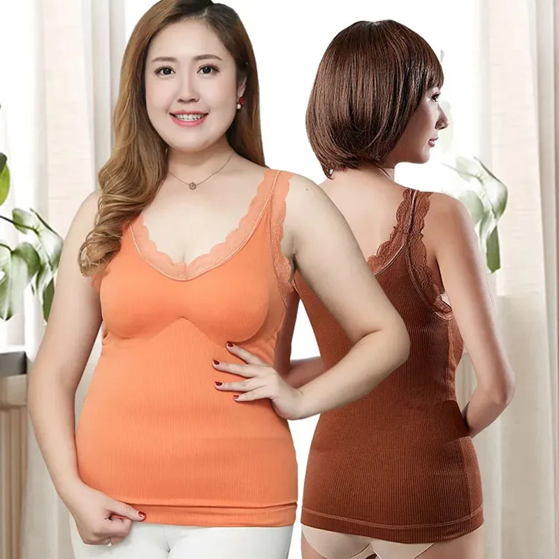 

Майка женская, с V-образным вырезом, кружевная, большой размер, 40-115 кг