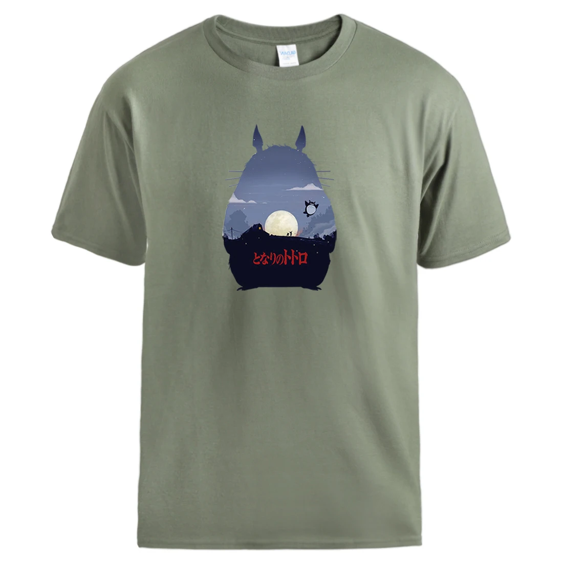

Mans Totoro Cute Cartoon Printing Tshirts 2020 Summer Hipster Clothes Leisure Fashion Tee Shirts Cotton Retro T-shirts Male Tops