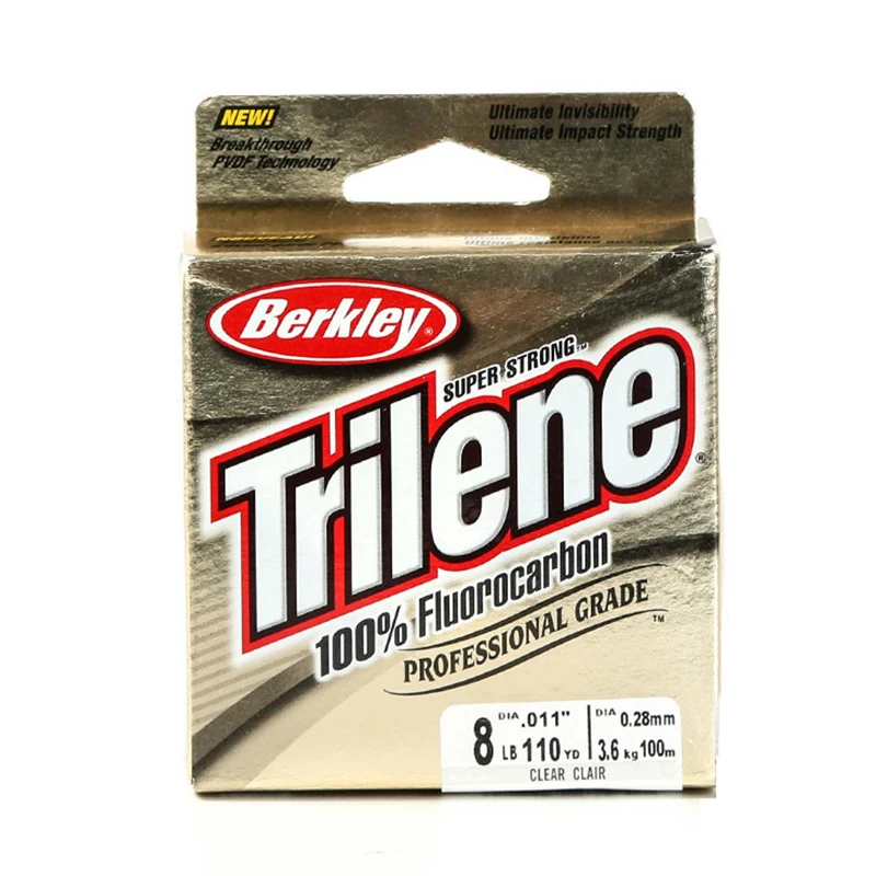 Berkley Trilene фторуглеродная 100 м рыболовная леска профессионального класса, отличная управляемость, невидимый инструмент для ловли карпа