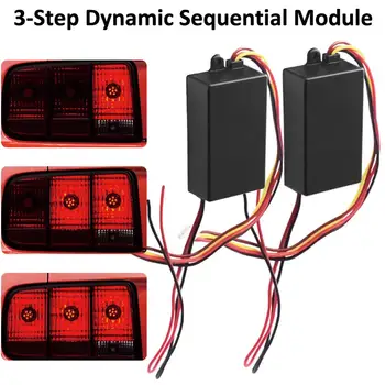 

Functional car flash controller dynamic sequential molule 3 steps dynamic taillamp flash box module for car lights change