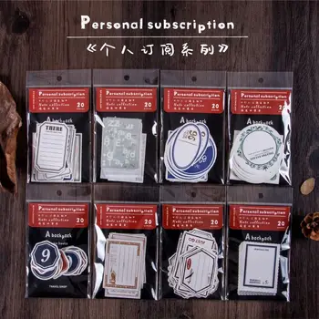 

20set/1lot Memo Pads Sticky Notes Individual Vintage paper old and series Scrapbooking Stickers Office School stationery