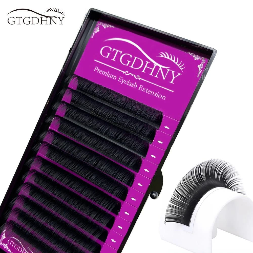 

GTGDHNY 12 Lines Natural Synthetic L L+ False Eyelash Extension 8~17 MM Mix Makeup for Professional Mink Individual Eyelashes