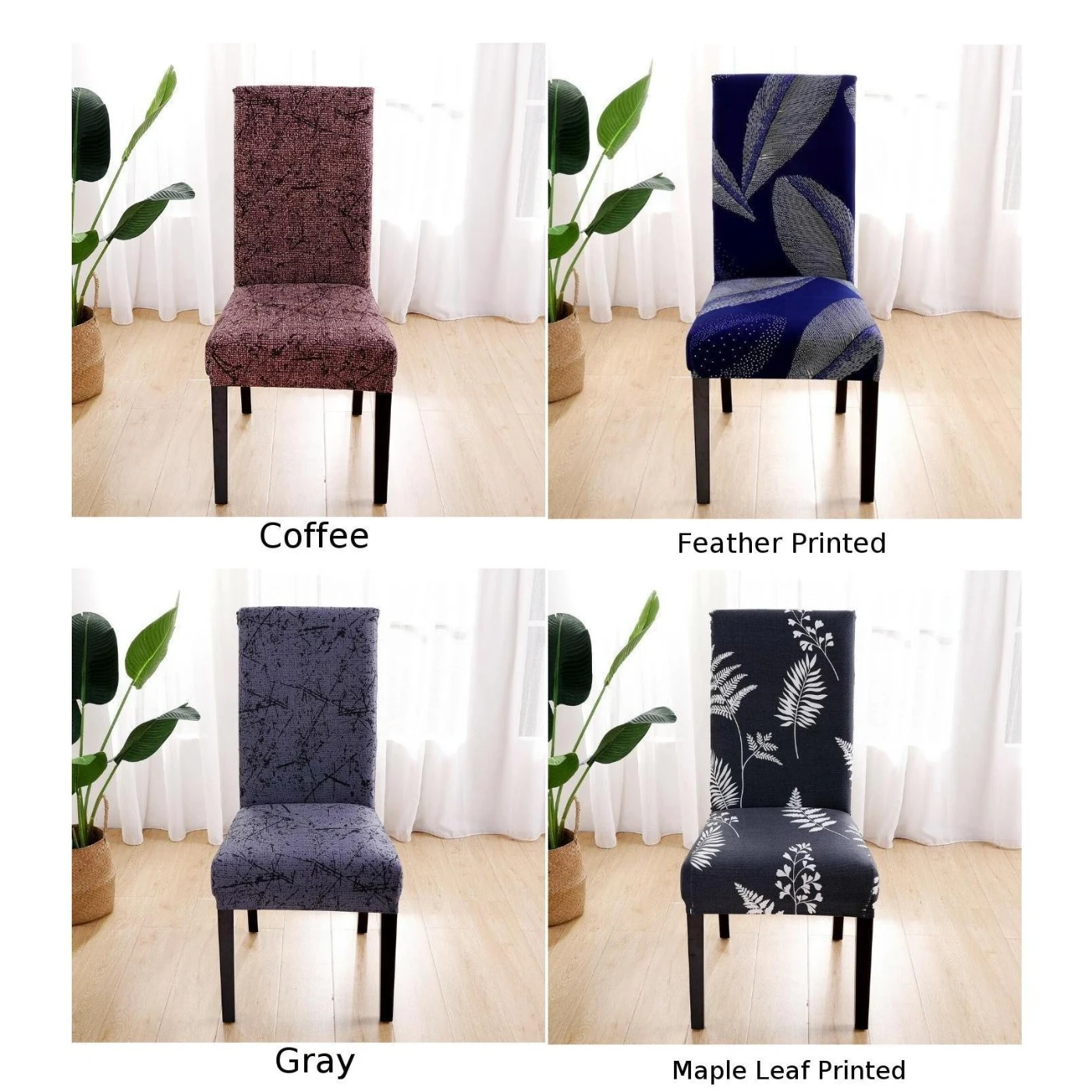 Защитный цельный Чехол для стула с принтом для столовой, съемный, моющийся, растягивающийся, домашний декор, Новые поступления