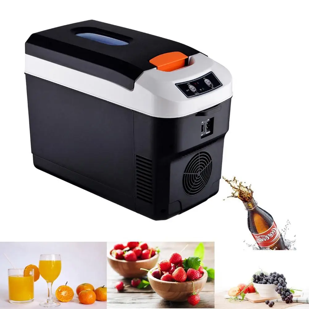 10L Small Refrigerator 12V 24V Car Home Dual-use Refrigerator Outdoor Camping Portable Cooler Skin Care Fridge