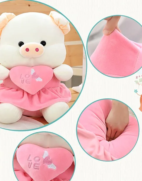 35 42 50cm New hot hight quality plush cute soft pig Pillow Multifunction Holiday christmas birthday present kid girl friend