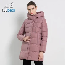 ICEbear Новая зимняя женская куртка Модная высококачественная куртка с капюшоном Стильная женская хлопковая куртка Зимние толстые теплые пальто марка женской одежды GWD18216I