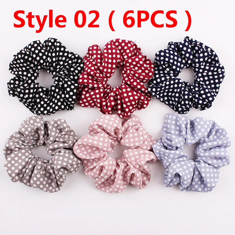 6 Pcs scrunchies 02 6 шт./компл. модные женские туфли Vsco Scrunchies пакет вставку внутрь эластичного ремешка хвост держатель для девочек резинки для волос резинка для волос резинки для волос аксессуары для волос - Цвет: 6 Pcs scrunchies 02