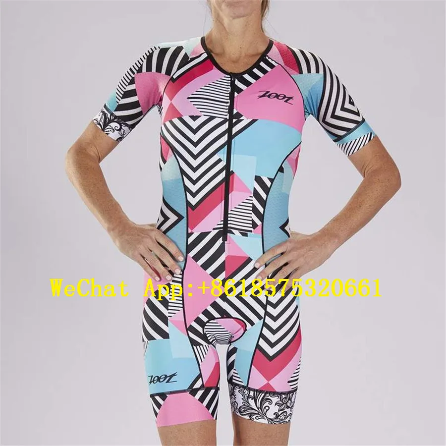 4 ZOOT Pro Team триатлон костюм женский короткий рукав Велоспорт Джерси Skinsuit комбинезон Майо Велоспорт Ropa ciclismo набор гель - Цвет: 4