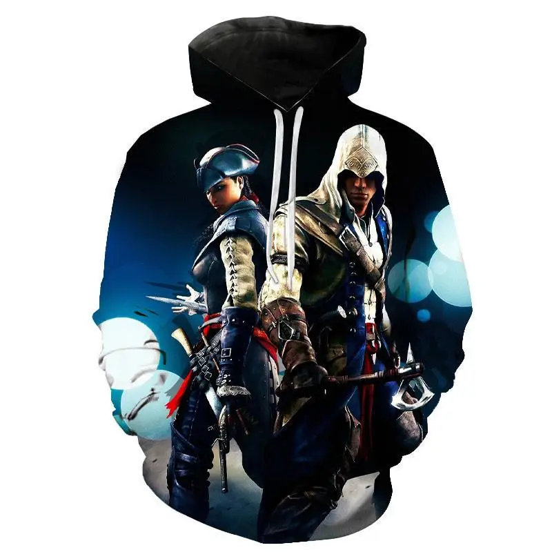 2020 новый стиль цвета Assassin's Creed Толстовка унисекс куртка уличная мода 3d печать