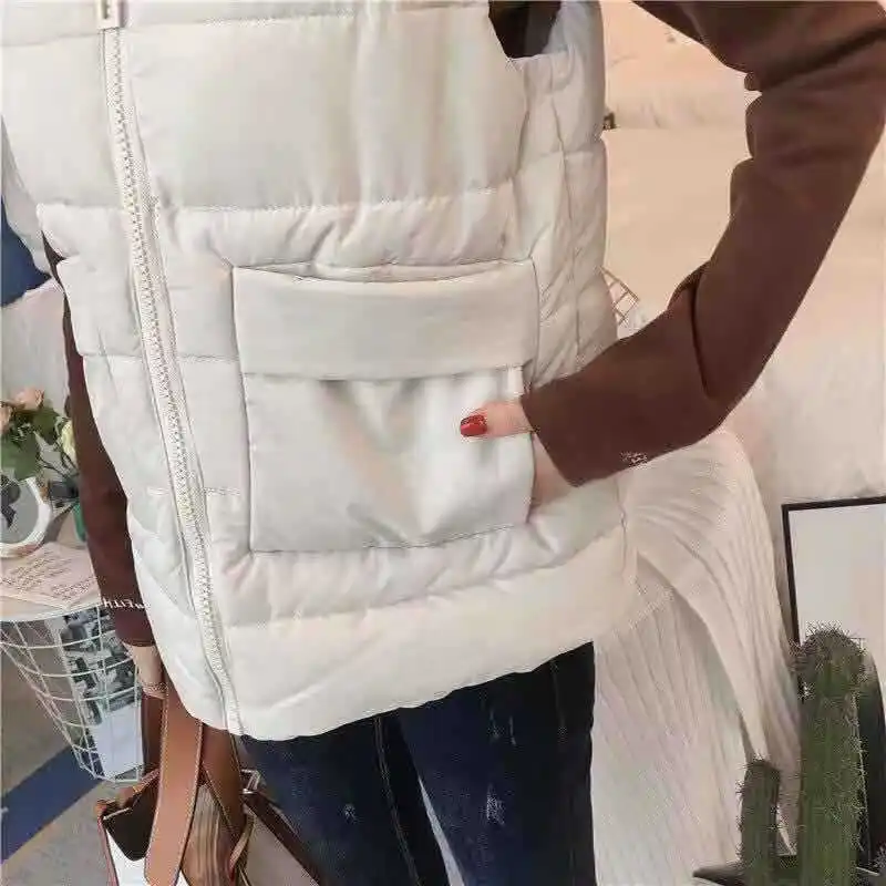 New Style down Feather Cotton Vest WOMEN'S Vest Coat Winter Thick Section Short Korean-style Autumn& Winter Vest