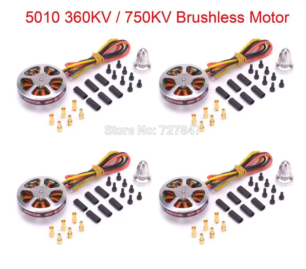 

4 PCS 5010 360KV / 750KV High Torque Brushless Motors For ZD850 ZD550 ZD680 MultiCopter QuadCopter