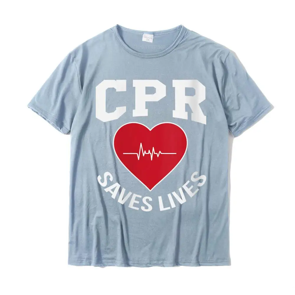 Printed Top T-shirts for Men Leisure Summer Fall Tops Tees Short Sleeve 2021 Casual T Shirt Crew Neck All Cotton Womens CPR Saves Lives First Aid Gift CPR Week V-Neck T-Shirt__31177 light