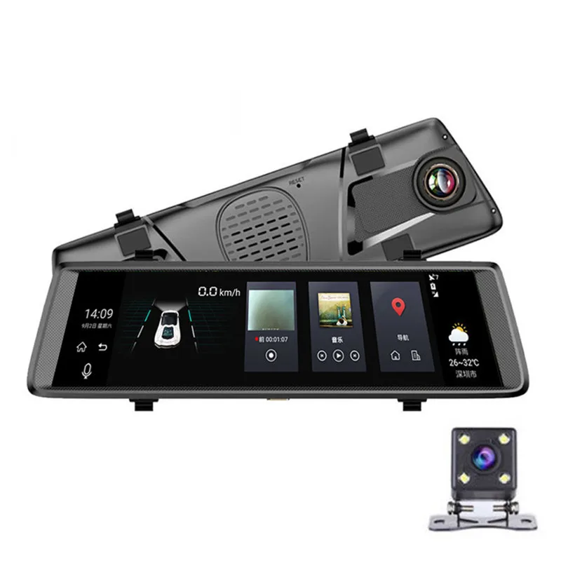 3g 1080P Android 5,0 gps навигатор Bluetooth wifi Автомобильный видеорегистратор Камера авто 10 дюймов зеркало заднего вида Цифровая видеокамера
