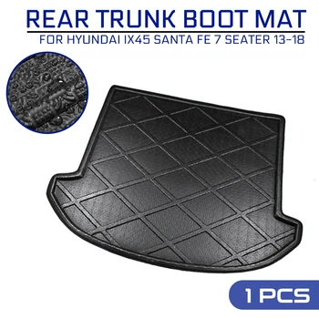 

Car Floor Mat Rear Trunk Anti-mud Cover Carpet For Hyundai IX45 Santa Fe 7 Seater 2013-2018