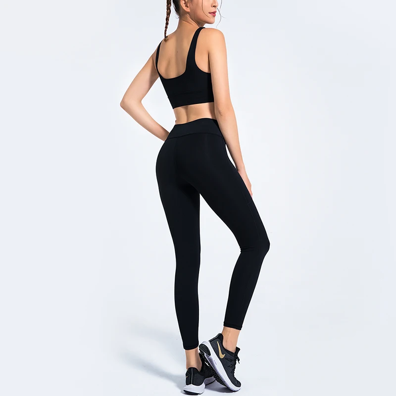 Seamless Gym Suit Yoga Leggings Women High Elasticity Sports Yoga Pants Gym Clothing Women Bra Hip Tight Yoga Set Women