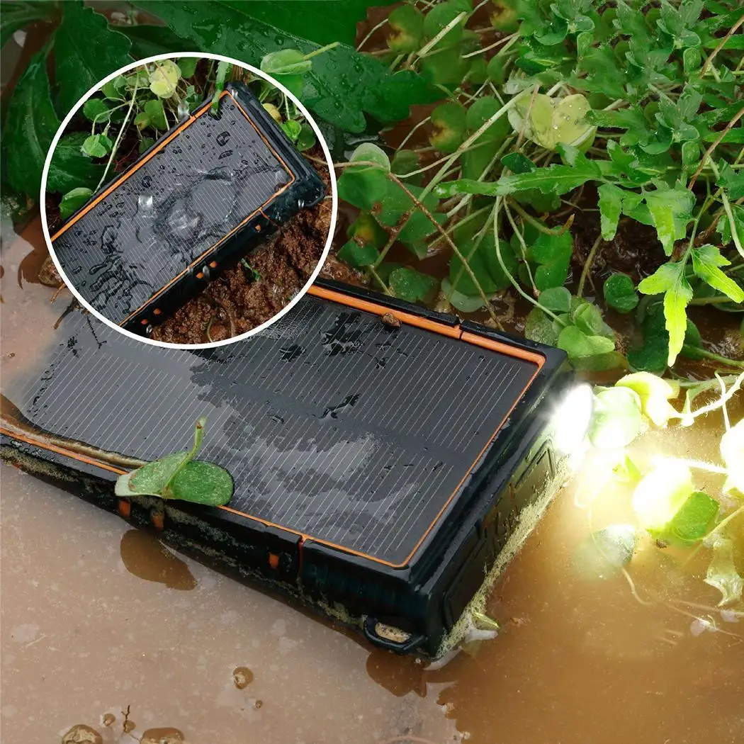 Водонепроницаемый Солнечный 30000mAh внешний аккумулятор зарядное устройство для зарядки Xiaomi Mi iPhone samsung мобильных телефонов