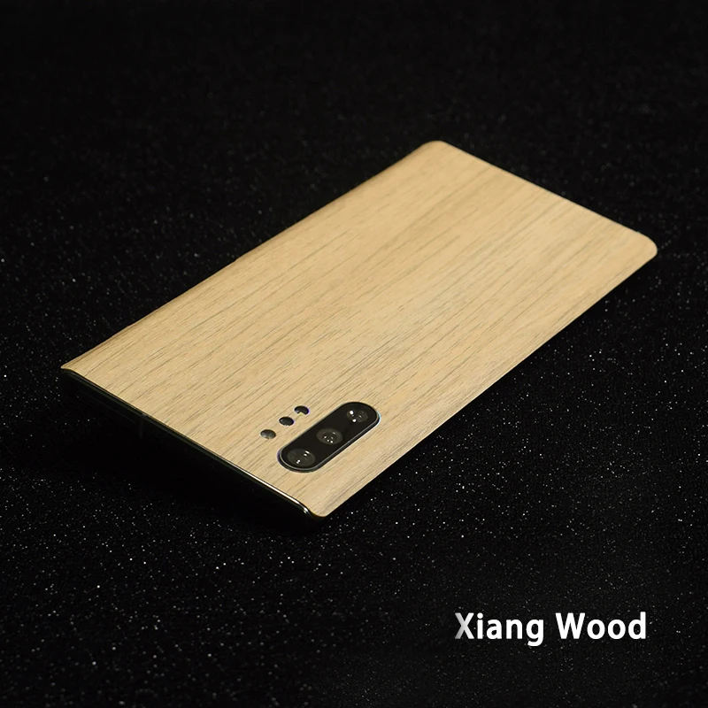 3D углеродное волокно/кожа/дерево скины Телефон задняя наклейка для SAMSUNG Galaxy Note 10 Plus Note 10 A60 A80 Прозрачный матовый стикер - Цвет: Xiang Wood
