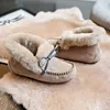 100% Genuine Leather waterproof women flat shoes comfortable winter warm natural fur snow shoes fashion non-slip women shoes ► Photo 2/4