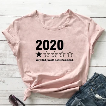 

2020 Very Bad Would Not Recommend T-shirt Funny Women's Rating Review Graphic Tee Top 90s Worst Year Ever Tshirt Dropshipping