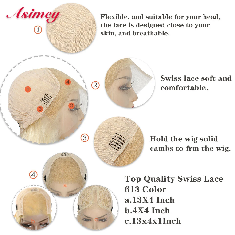 Asimey 613 Lace Frontal Body Wave Wigs 13X4 180 Density Pre Plucked With Baby Hair 100% Virgin Remy Honey Blonde For Black Women Asimey 613 Lace Frontal Body Wave Wigs 13X4 180 Density Pre Plucked With Baby Hair 100% Virgin Remy Honey Blonde For Black Women