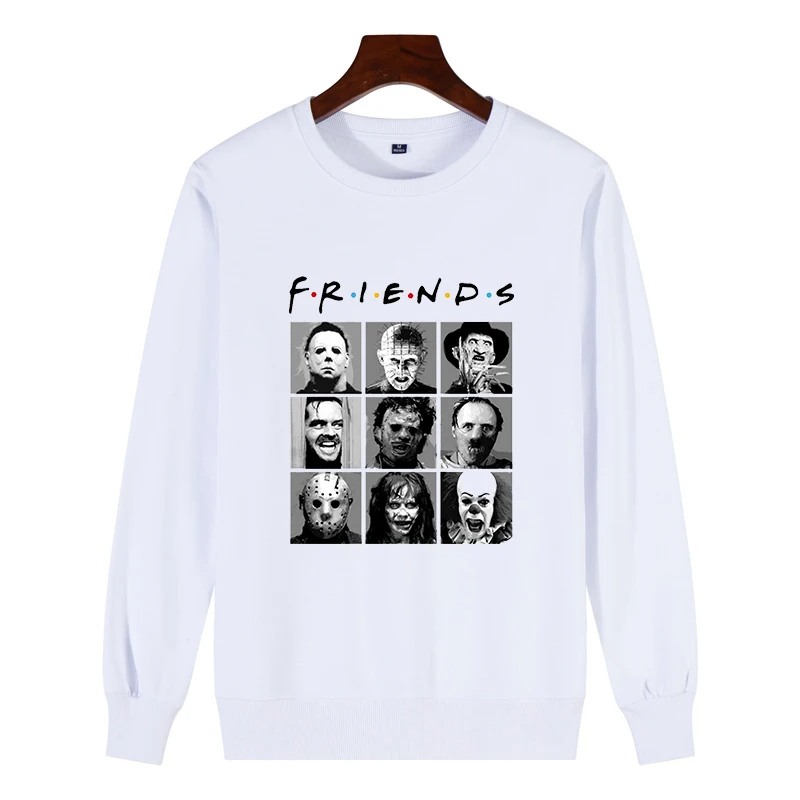 9632 White Ужасы друзья Pennywise Майкл Майерс Джейсон Вурхиз Хэллоуин для женщин/мужчин свитер хлопок соответствующие повседневные унисекс пуловер - Цвет: 9632 White