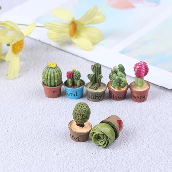 

Dollhouse Succulent Plant Office Resin Desktop Birthday Flower Home Decor Craft DIY Gift Miniature Ornament Furniture Toys