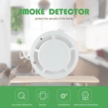 Smoke Alarm Independent Type Smoke Detector Photoelectric Home Security System Wire-less Smoke Fire Detector Sensor