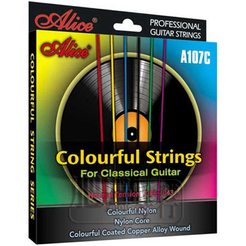 

Alice A107C Colorful Classical Guitar Strings Colorful Nylon Colorful Coated Copper Alloy Wound Classic Guitarra Strings