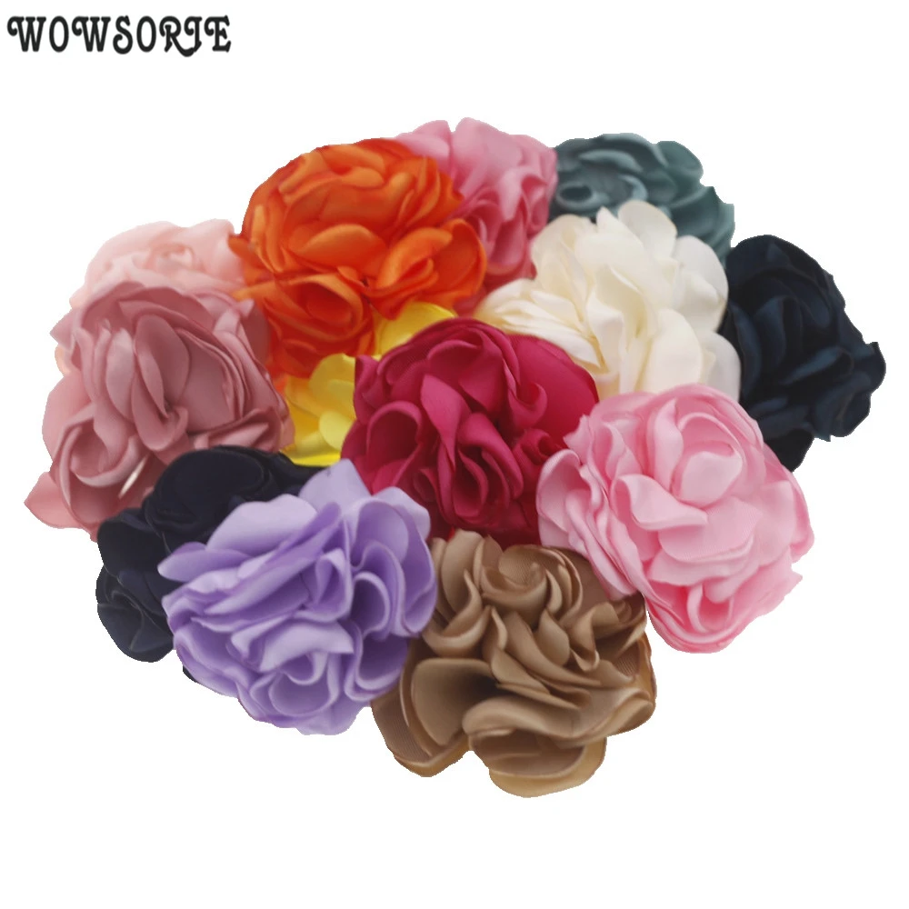 

5cm DIY Curling flowers Accessory Boutique Wedding decoration flower No Hairclip without headband hair bow Accessories 10pcs/lot