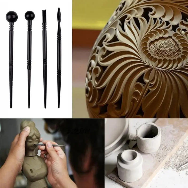 24 штуки глиняный Набор для лепки DIY глина для художественных работ инструменты для гончарного дела набор деревянная Ручка Керамика и Керамика инструменты для лепки из глины C63B