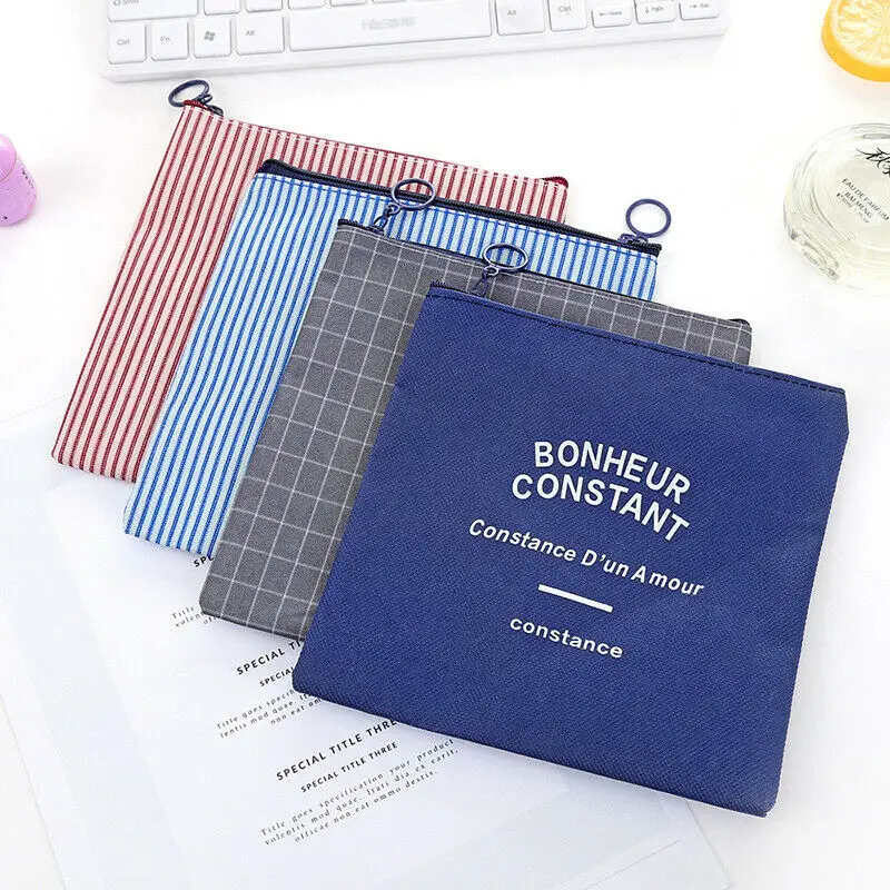 1pcs Retro Makeup Bag Grid Stripe Pencil Case Cosmetic Pouch Brush Storage Bags Home Zipper Opening Travel Frame Gift | Дом и сад