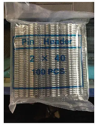 DHL/EMS 500 шт позолоченный штырь 2X40 Pin 2,54 мм двойной межбатарейный соединитель для Programmer-A8