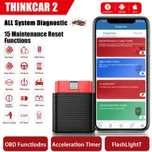 Thinkcar 2 obd2 scanner ferramenta thinkdriver obd 2 leitor de código diagnóstico do carro ferramentas automotivas