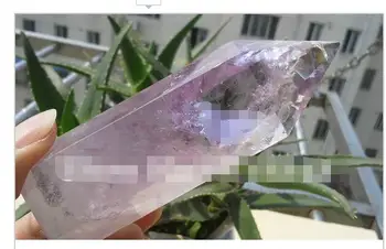 

wangfafa8800002071++NATURAL Amethyst QUARTZ CRYSTAL WAND POINT HEALING