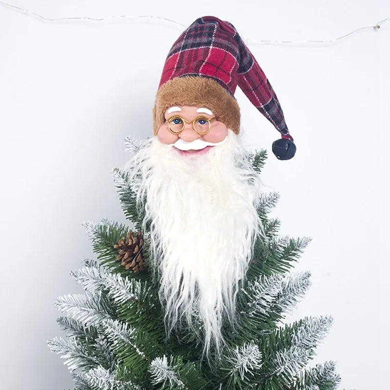Santa Claus Red Wine Bottle Mouth Christmas Decoration Ornament Home Decor Silicone Santa Claus Head Wine Bottle Set