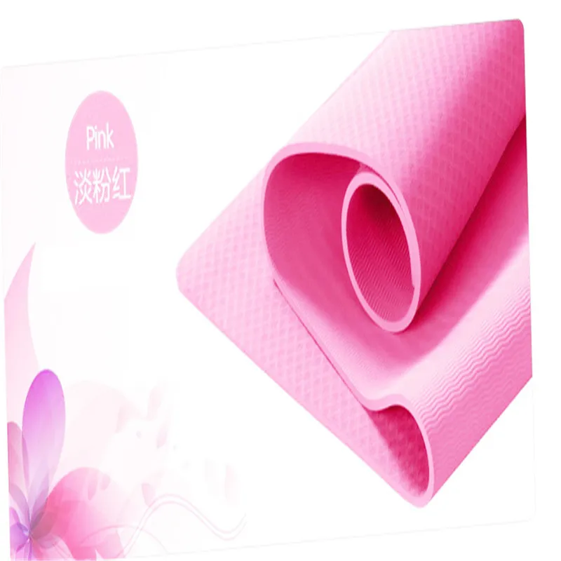 

Yoga Mat Thick 6 Mm Monochrome Yoga Mat TPE Long Thick Widened Fitness Men And Women Anti-slip Exercise Mat