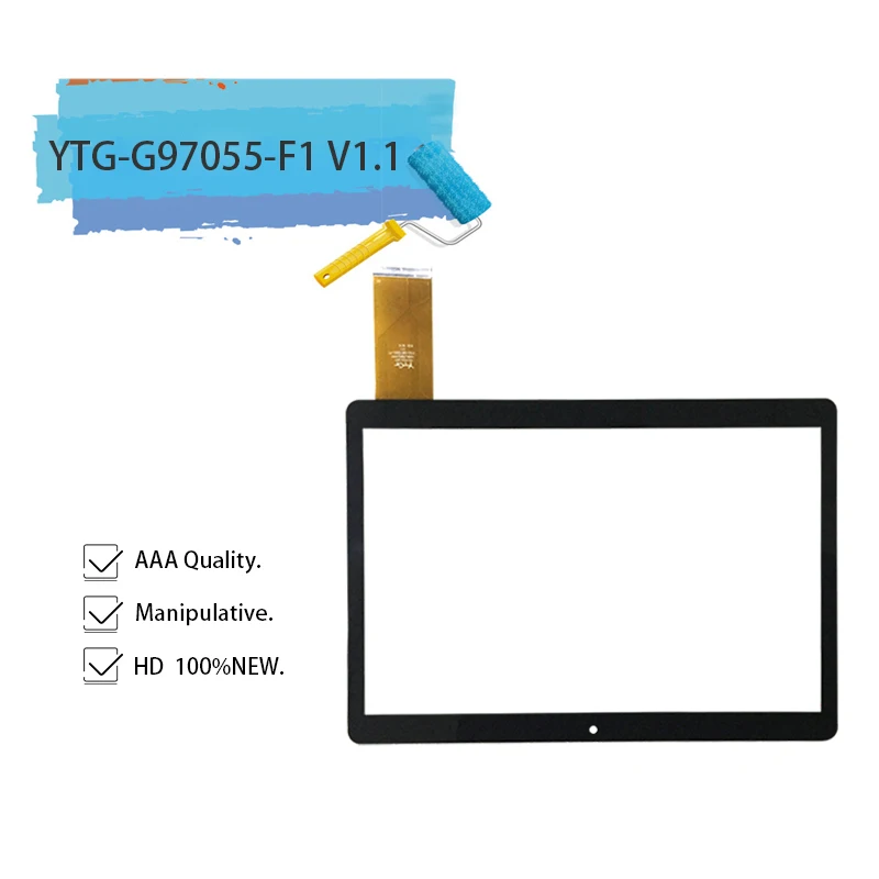 Черный сенсорный экран дигитайзер для YTG-G97055-F1 V1.1 планшет Сенсорная панель Замена датчика