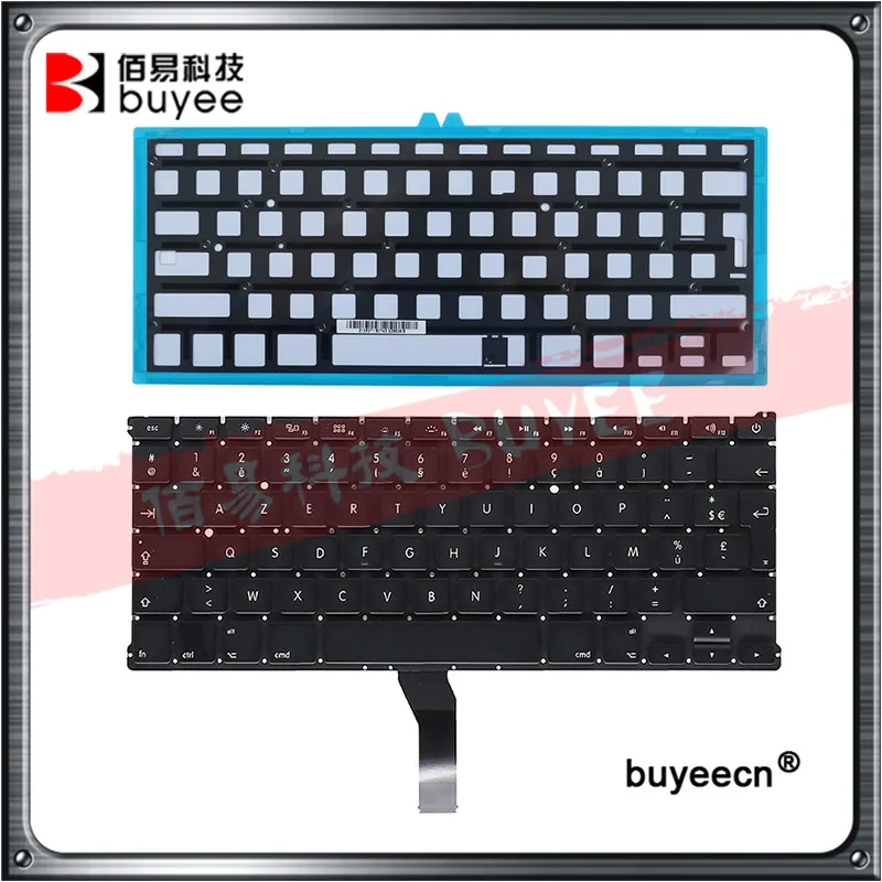 

New A1369 A1466 French Keyboard 13" For Macbook Air A1369 Laptop FR Keyboard backlight MD231 MD232 MC503 MC504 Replacement