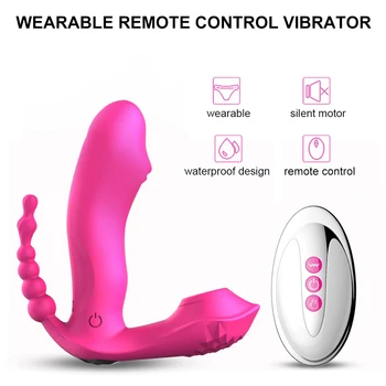 3 IN1 Panties Vibrator Wearable Wireless Heating Sucking G Spot Clitoris Stimulator Vaginal Anal Orgasm Dildo Sex toys for Women 2