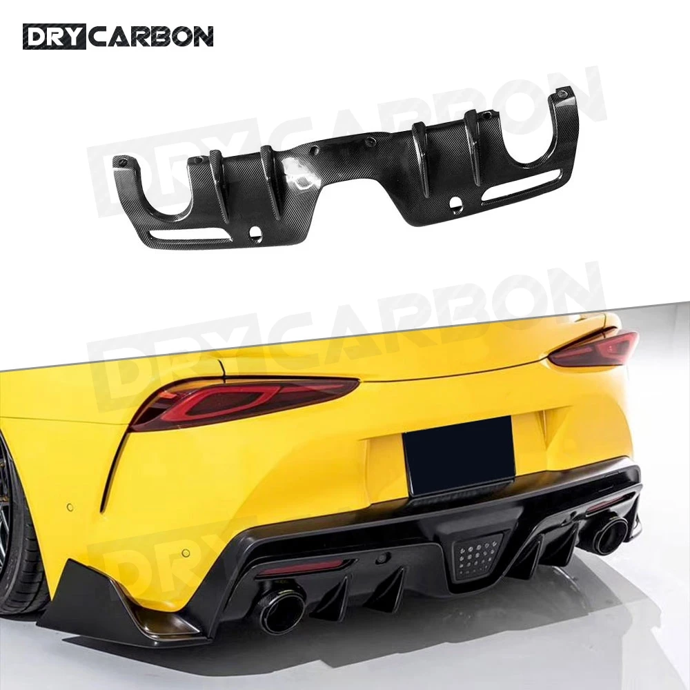 

For Toyota Supra 2019 2020 Carbon Fiber Rear Diffuser Lip Spoiler FRP Black Rear Bumper Guard Decoration Body Kits Accessory