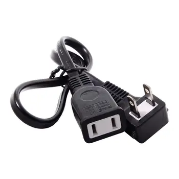 

Chenyang NEMA USA Outlet Saver Power Extension Cord Cable 2-prong 2 Outlets for NEMA 1-15P to NEMA 1-15R 50cm Angled Straight