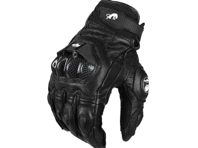 Guantes de cuero para motocicleta para hombre, manoplas protectoras para Motocross, transpirables, para conducción al aire libre