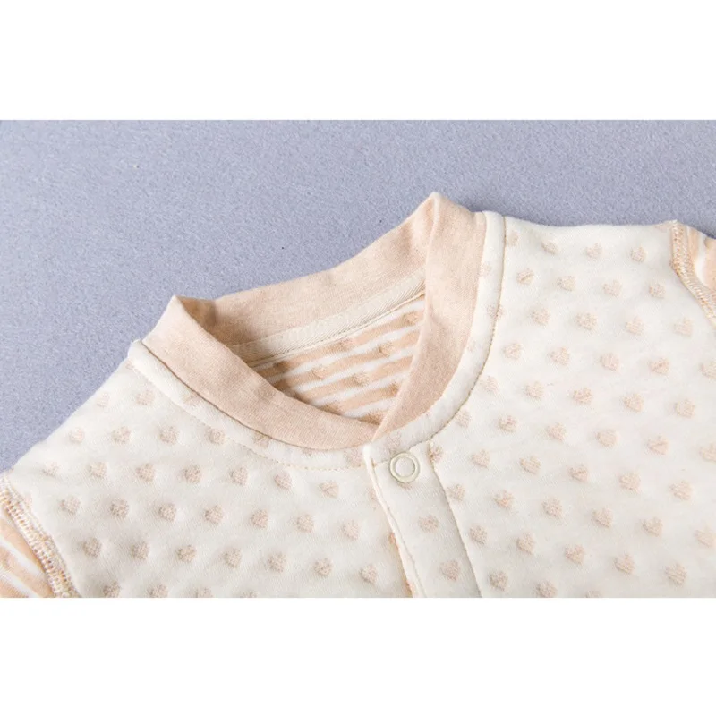 Organic colored cotton Baby Clothes Soft Warm Heart Printed Clothing Sets Newborn Baby Kids Top+Pants Outfits Set Pajamas