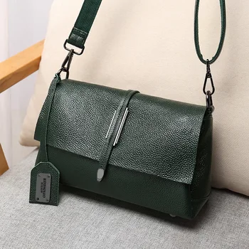 

2020 spring and summer new women's leather flip shoulder messenger bag fashion pillow multi compartment women bag