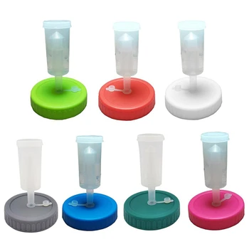

Mouth Mason Jars Lids Fermenting Lids with Airlocks Fermentation Kit for Making Sauerkraut in Wide Mouth Mason Jars 7Pcs